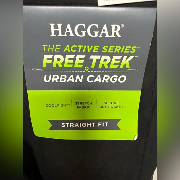 HAGGAR ACTIVE SERIES SLACKS LEAD (DARK CHARCOAL) SIZE 32w X 34 LENGTH - Picture 2 of 13